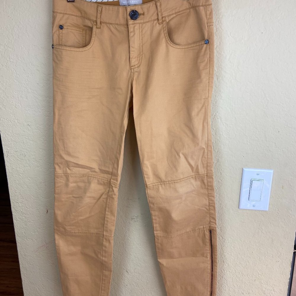 Yellow STEFANEL Denim Pants for women Sz 4 Logo